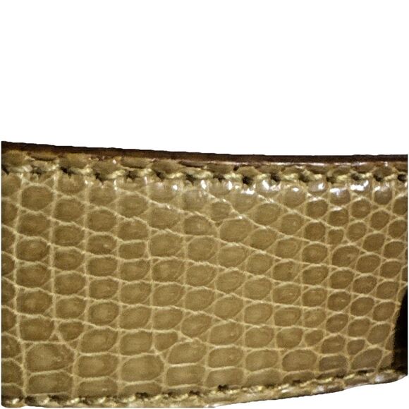 Salvatore Ferragamo Size XS 30 in. Women's Belt Tan Gold Snake Skin Pattern - Picture 7 of 14